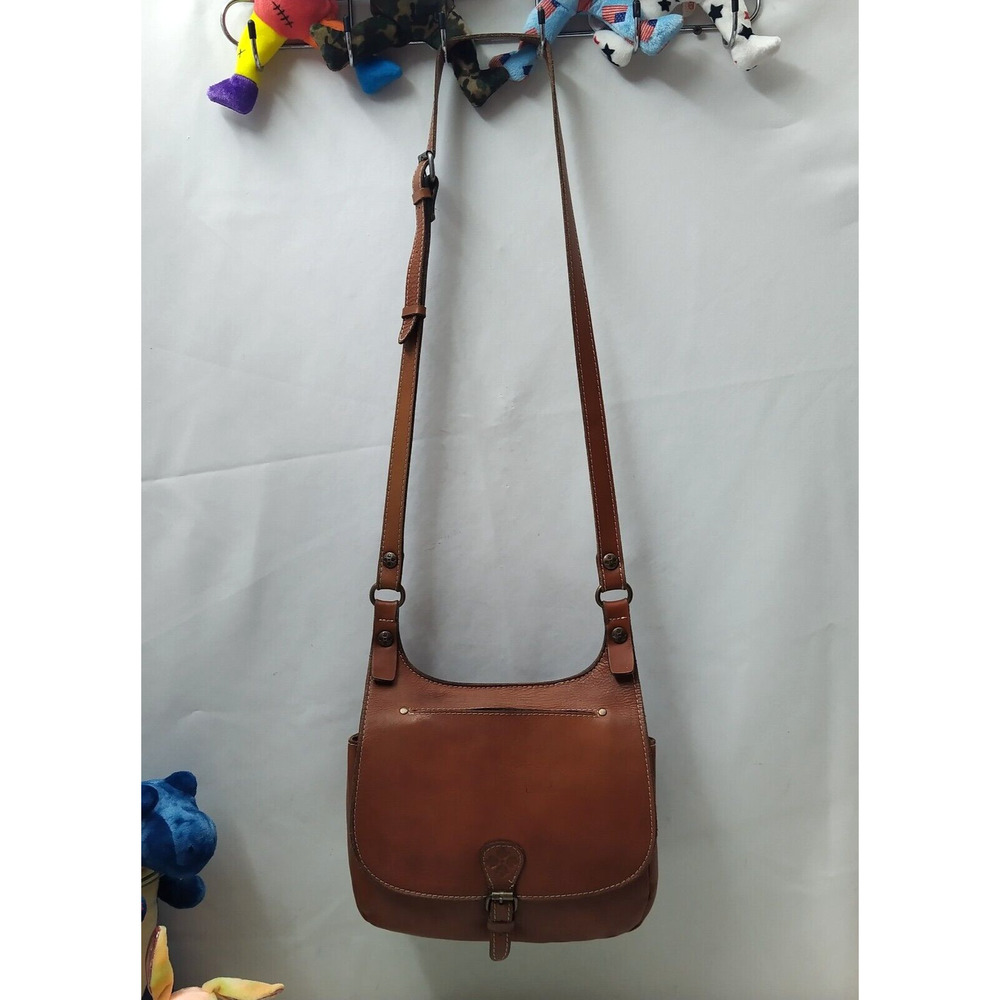 Patricia Nash Brown Leather Buckle Flap Closure Crossbody Bag - Picture 6 of 16